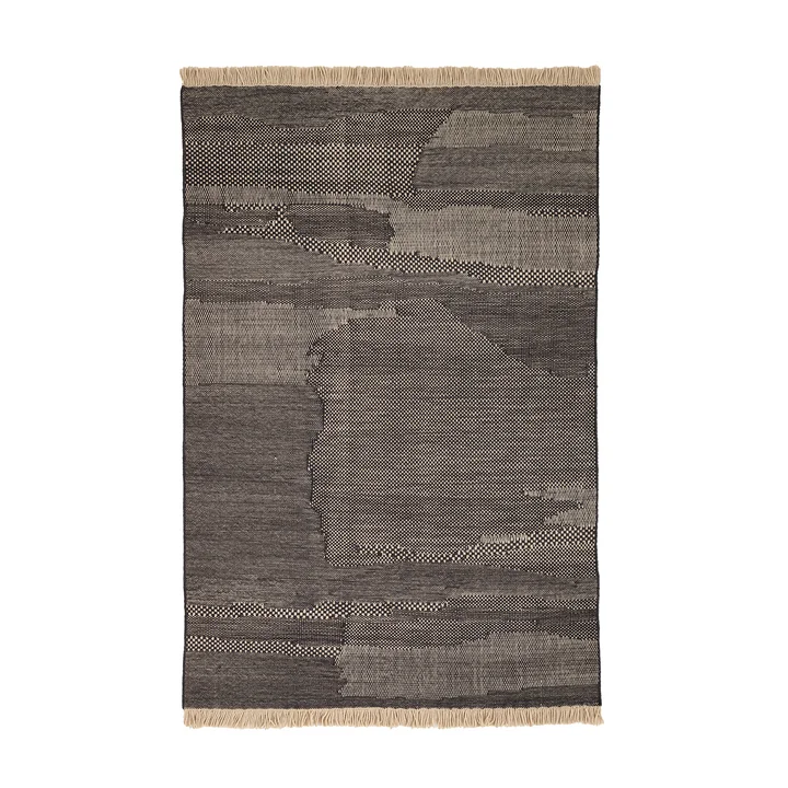 Wabisabi tapis en laine, 200 x 300 cm, anthracite de nanimarquina