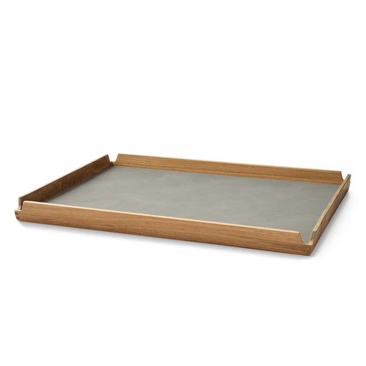 Lind DNA - Airy Teak Plateau Square L, Nupo light grey / teak