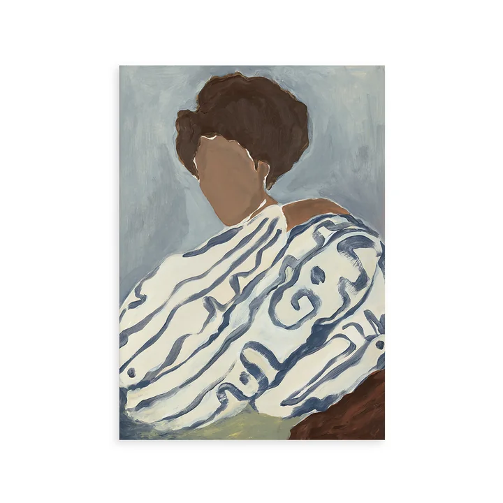 Blue Curls Poster de Paper Collective