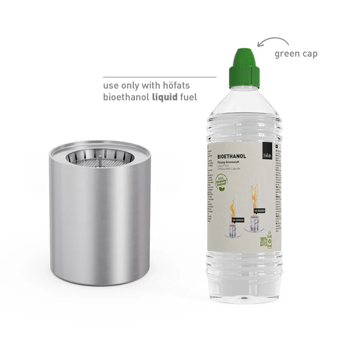 Spin Bio- Burner avec Eco-Ring et couvercle éteignoir de höfats