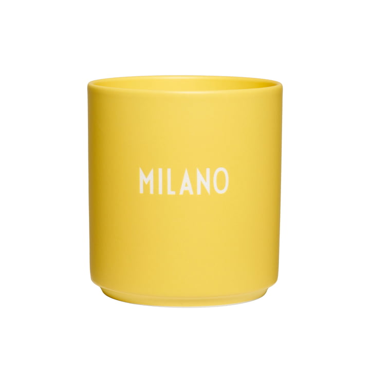 Design Letters - AJ Favourite Tasse en porcelaine, Milano / jaune