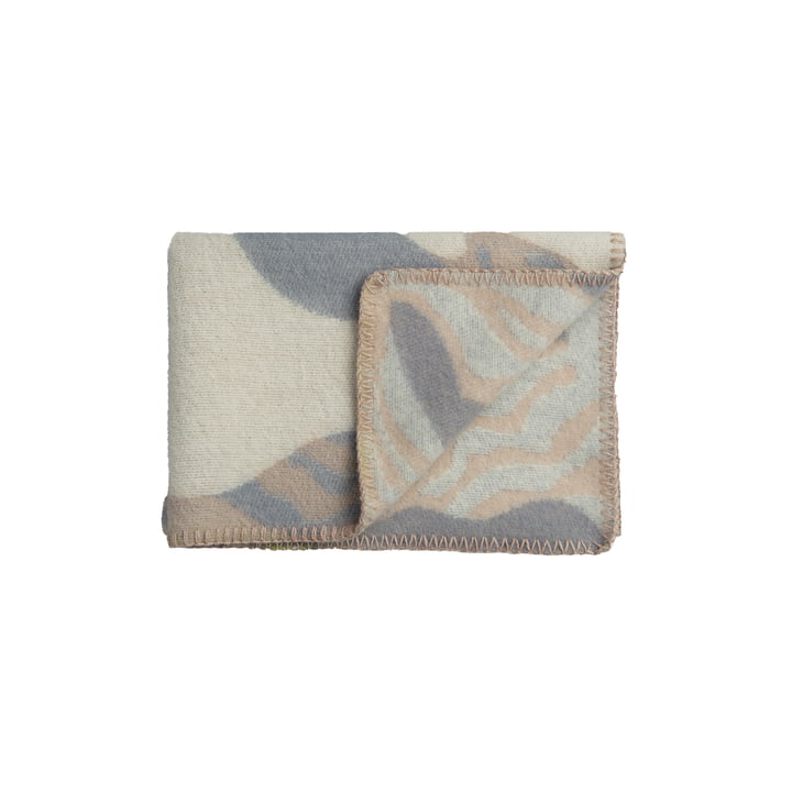 Røros Tweed - Fugl og Fisk Couverture de laine pour bébé, gris / beige