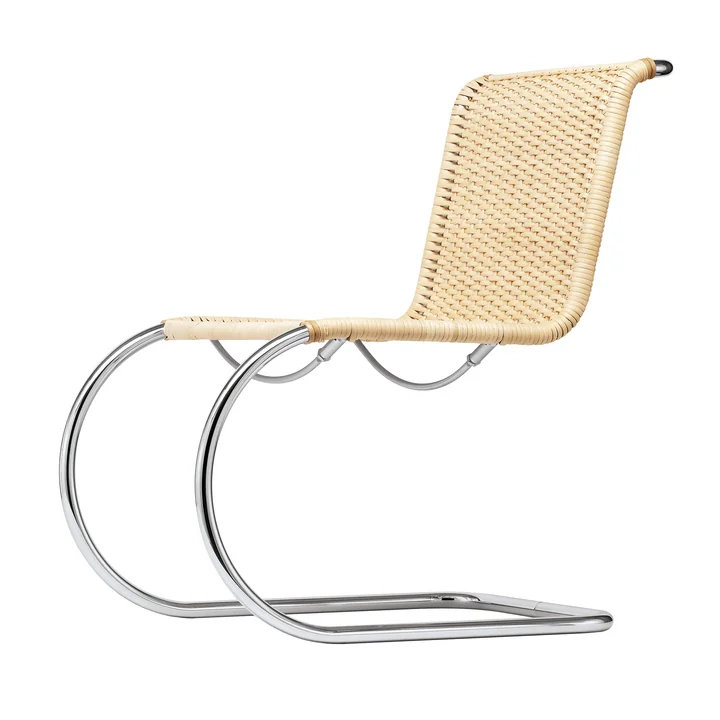 S 533 R chaise, structure chromée / osier de Thonet
