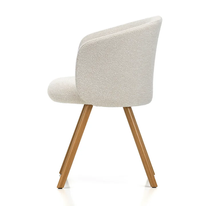 Mikado fauteuil, ivoire/perle (Nubia 01) / chêne naturel de Vitra