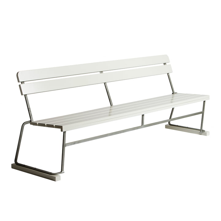 5 Banc de jardin 204 x 77 cm, Chêne blanc laqué de Grythyttan