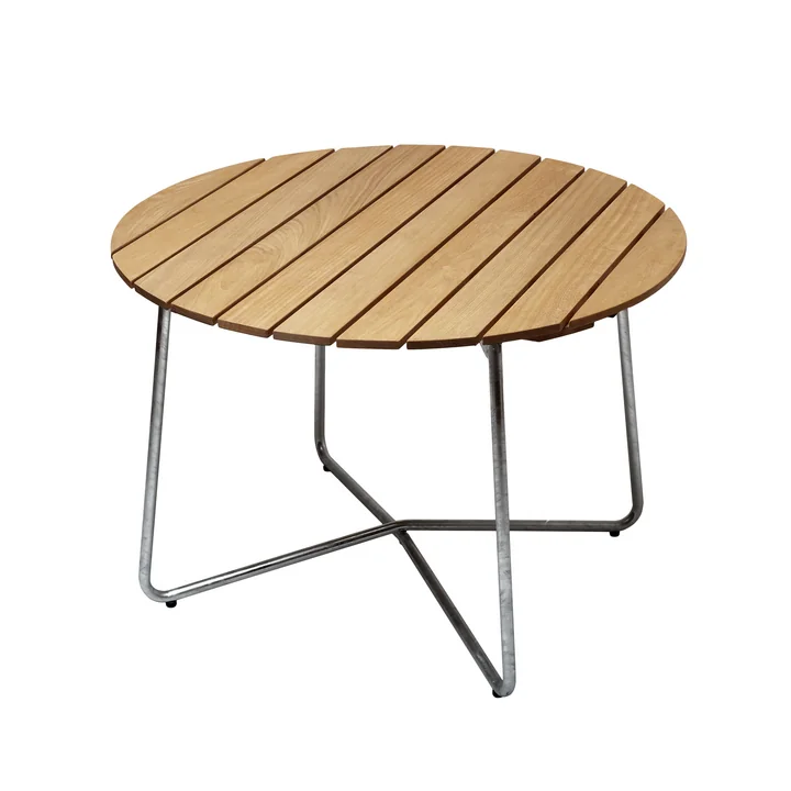 9A 100 Table de jardin Ø 100 cm, Chêne huilé de Grythyttan