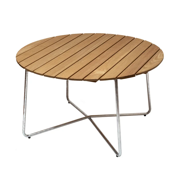 9A 120 Table de jardin Ø 120 cm, Chêne huilé de Grythyttan