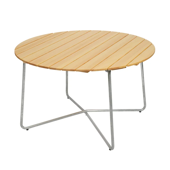 9A 120 Table de jardin Ø 120 cm, pin huilé de Grythyttan