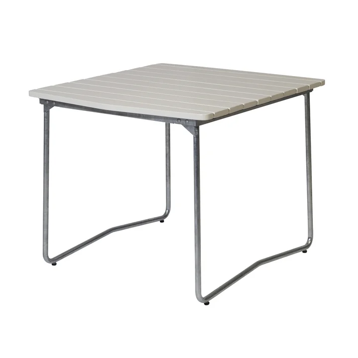 B31 84 Table de jardin pliante 92 x 84 cm, Chêne blanc laqué de Grythyttan