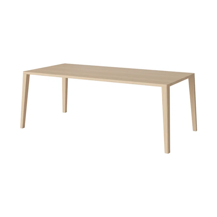 Bolia - Graceful Table de salle à manger, 200 x 95 cm, chêne pigmenté blanc huilé