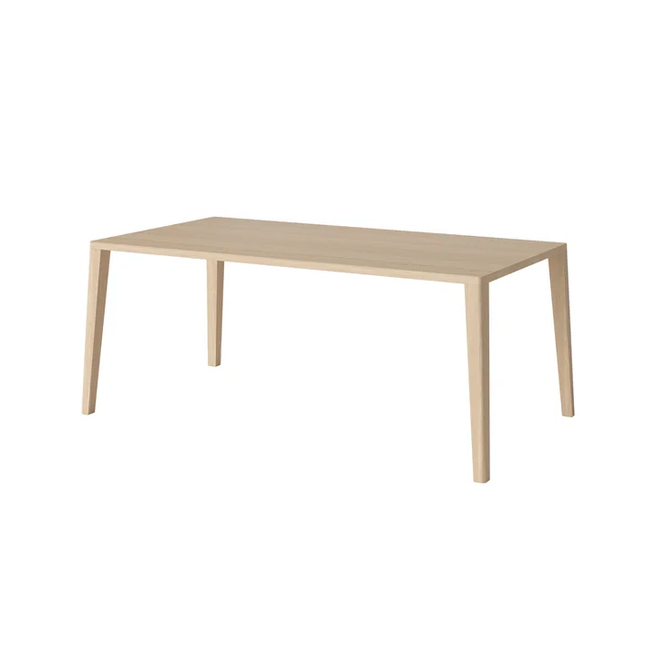 Bolia - Graceful Table de salle à manger, 180 x 95 cm, chêne pigmenté blanc huilé