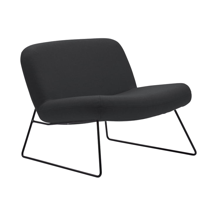 Java Fauteuil, structure noire / revêtement kaki (tissu Vision 443) de Softline