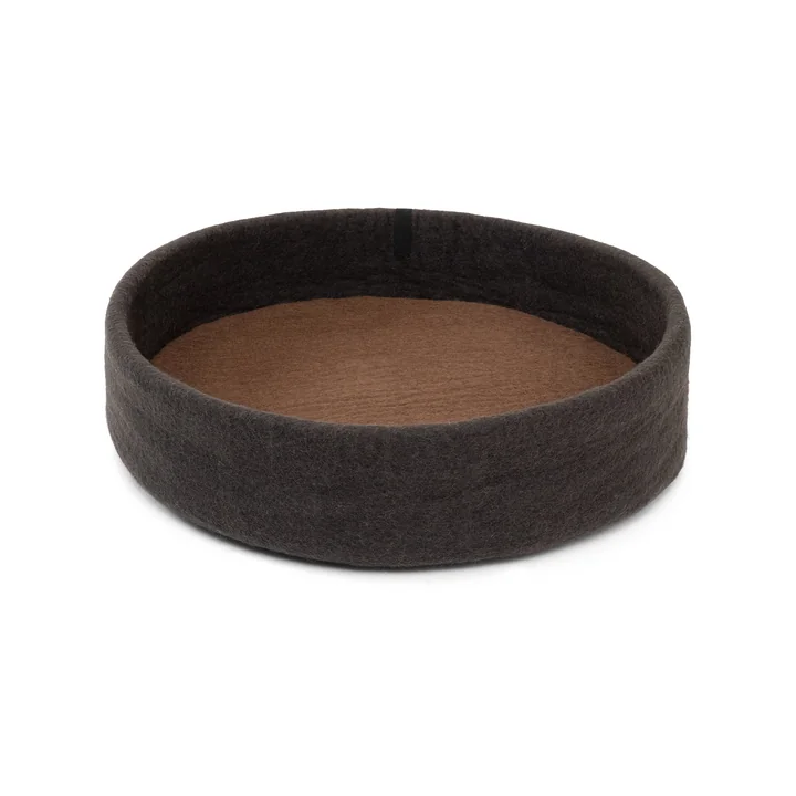 Kuno Panier pour chien, Ø 60 cm, incrustation brune de myfelt