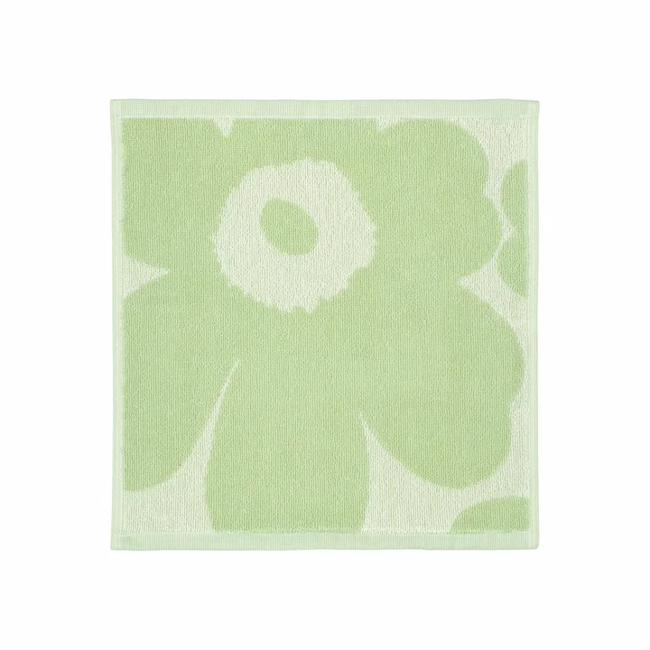 Marimekko - Unikko Solid Mini-serviette, 30 x 30 cm, blanc cassé / sage