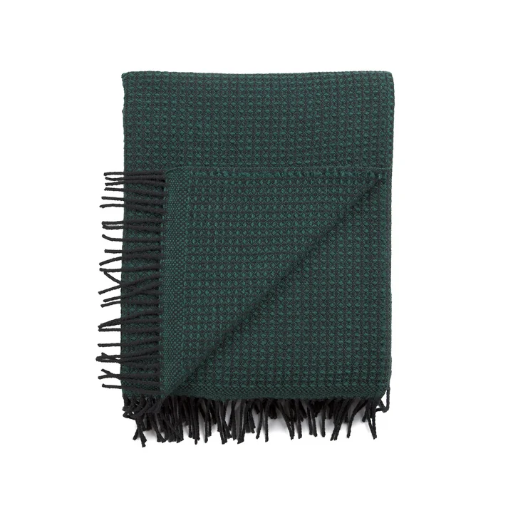 Røros Tweed - Couverture en laine Vega 210 x 150 cm, verte