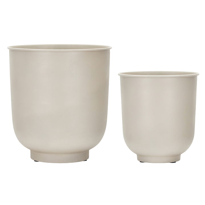 House Doctor - Vig Pots à plantes, sable (set de 2) (édition exclusive)
