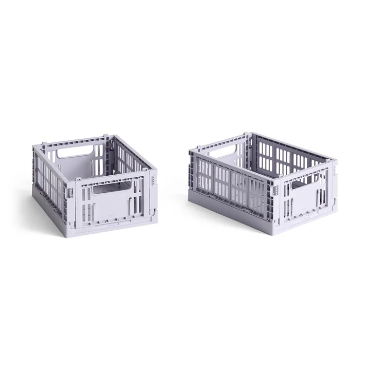 Colour Crate Panier Mini, 17 x 13 cm, lavender, recycled (set de 2) de HAY