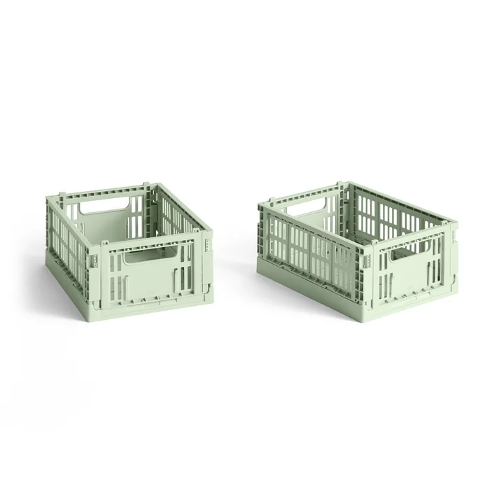 Colour Crate Panier Mini, 17 x 13 cm, mint, recycled (set de 2) de HAY
