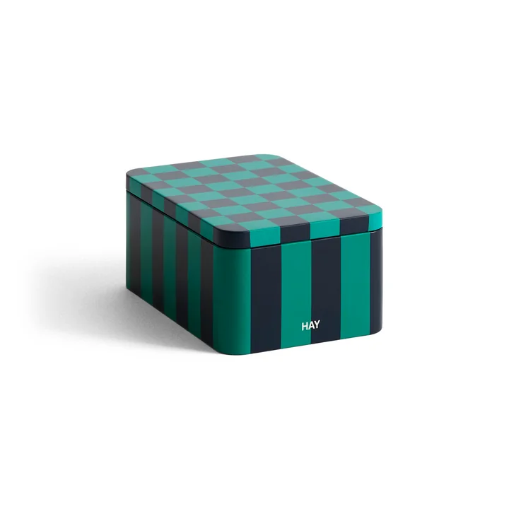 Tin Container S, vert / bleu foncé de HAY