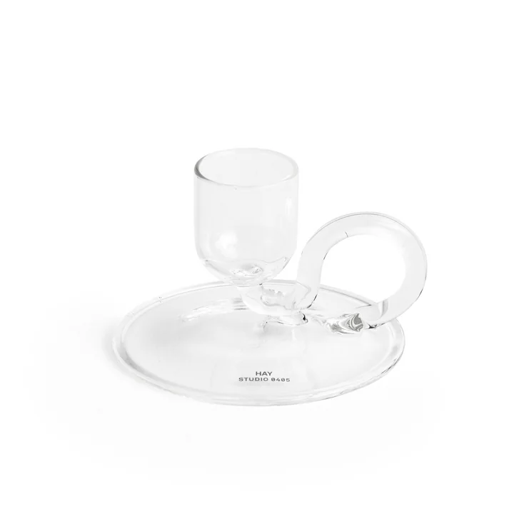 Tiny bougeoir curved, Ø 7 x H 5 cm, clair de HAY