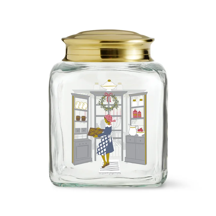 Holmegaard - Christmas Pot à biscuits de Noël 2024, H 16 cm, multicolore