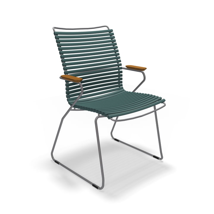 HOUE - CLICK Outdoor Dining fauteuil à haut dossier, vert foncé