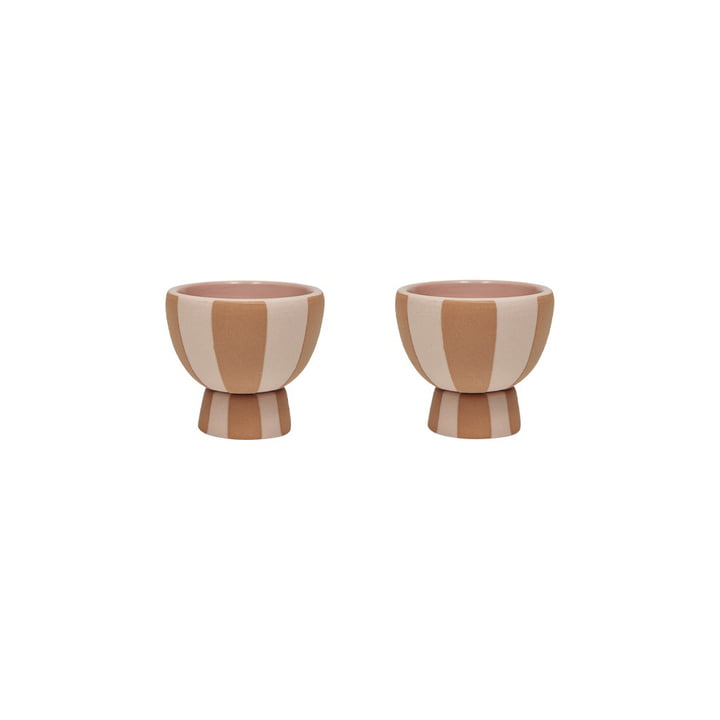 Toppu Coquetiers, caramel / rose (set de 2) de OYOY