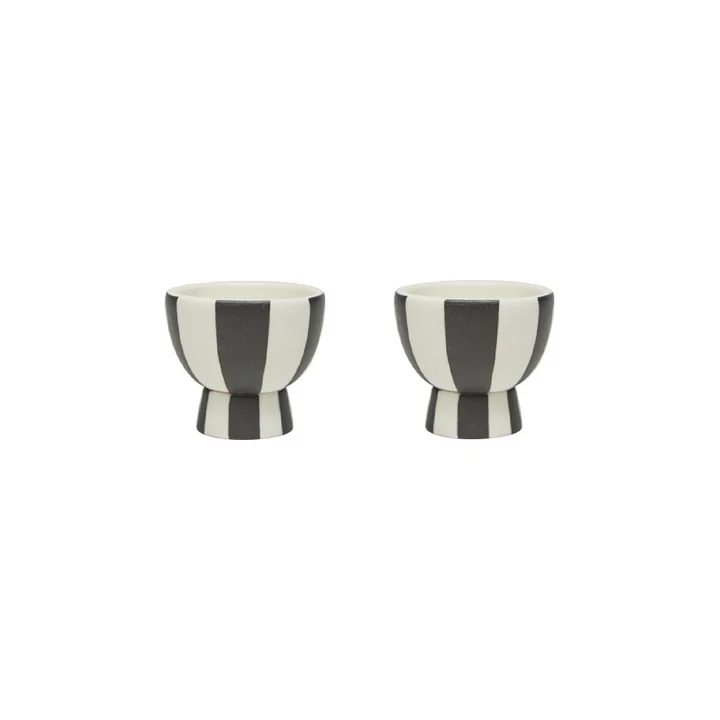 Toppu Coquetiers, blanc / noir (set de 2) de OYOY