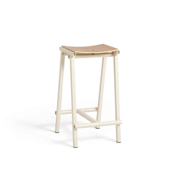 Taburete 8 - Tabouret de Bar, bas, eggshell / chêne de Hay