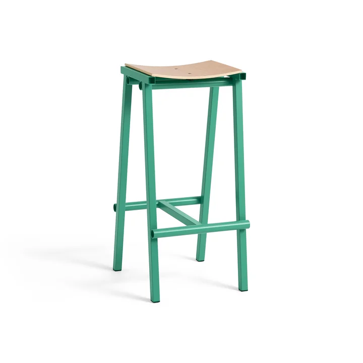 Taburete 8 - Tabouret de Bar, haut, soft jade / chêne de HAY