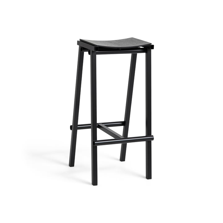 Taburete 8 - Tabouret de Bar, haut, noir / chêne de Hay