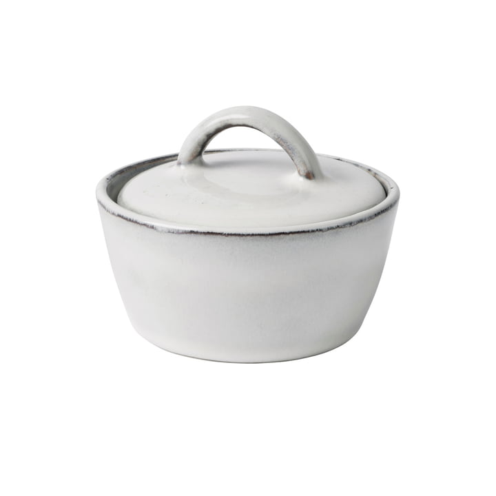 Nordic Sand Bol avec couvercle, Ø 8 cm x H 6 cm, beige de Broste Copenhagen