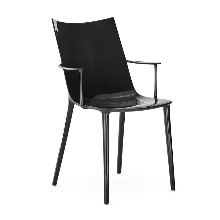 H.H.H. Chaise avec accoudoirs, noir de Kartell