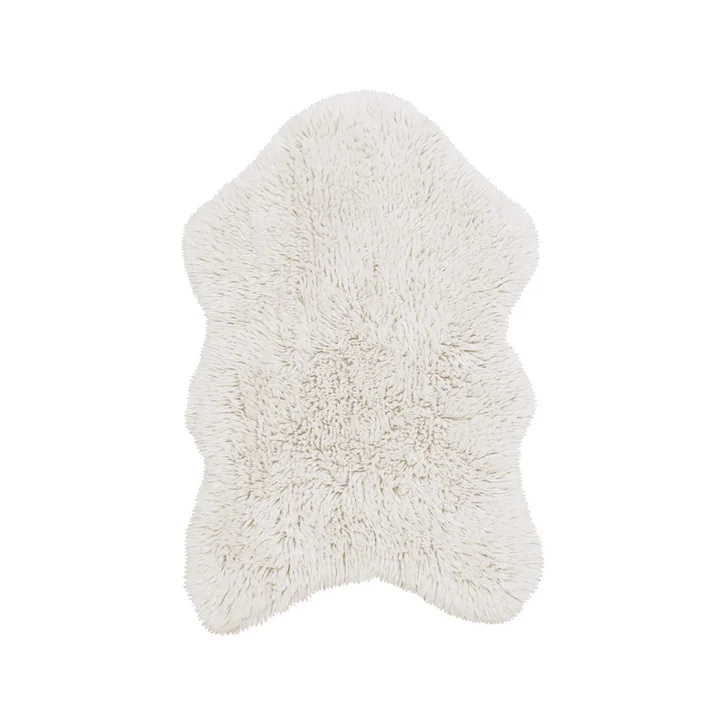Lorena Canals - Tapis en laine Woolly, 75 x 110 cm, sheep white
