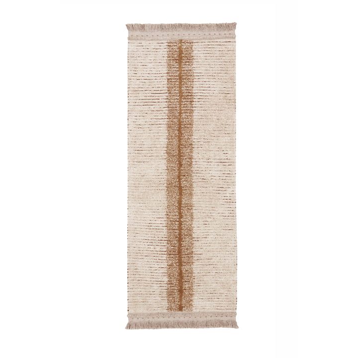 Lorena Canals - Duetto tapis réversible, 80 cm x 230 cm, toffee