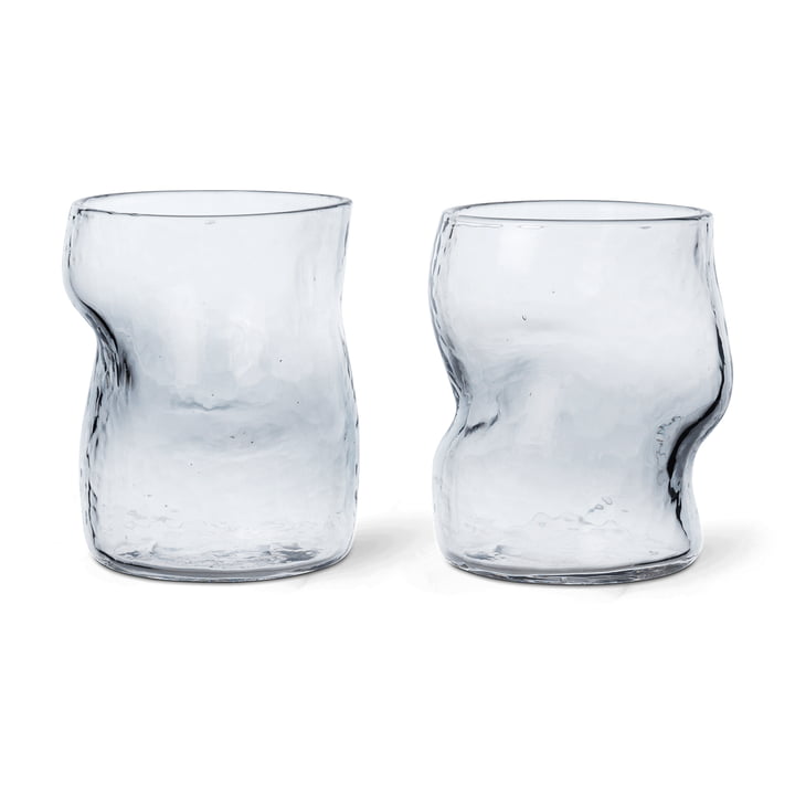 ferm Living - Dimple verre à boire, clair (set de 2)