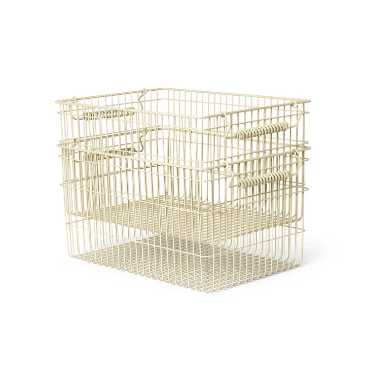 Ferm Living - Cala Panier empilable, cashmere (lot de 2)