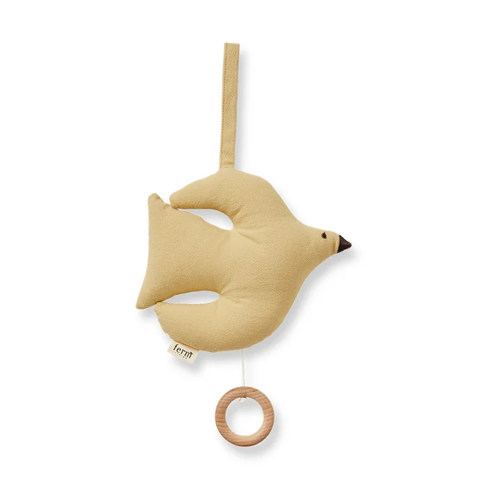 Ferm Living - Swif Bird mobile musical, argent lointain