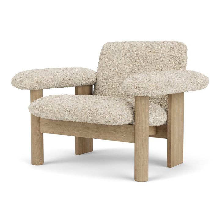 Audo - Brasilia Lounge Chair, chêne naturel / peau de mouton naturelle