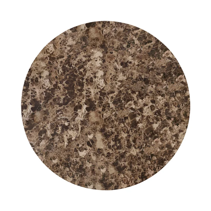 Audo - Plateau pour Androgyne Table d'appoint, Ø 65 cm, marbre brun