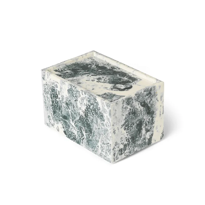 Ferm Living - Mist Box, 10 x 15 cm, emerald blanc cassé