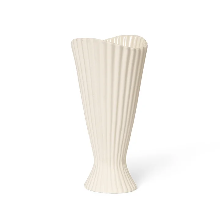 Ferm Living - Fountain Vase, H 20 cm, blanc cassé