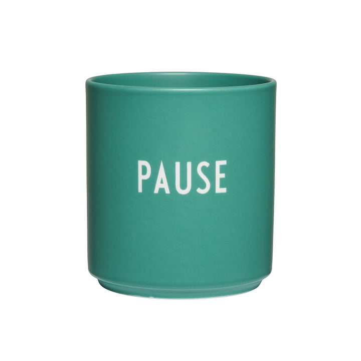 Design Letters - AJ Favourite Tasse en porcelaine, Pause / antique green