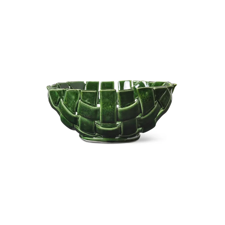 Ferm Living - Plait Coupe, Ø 24 cm, vert émeraude