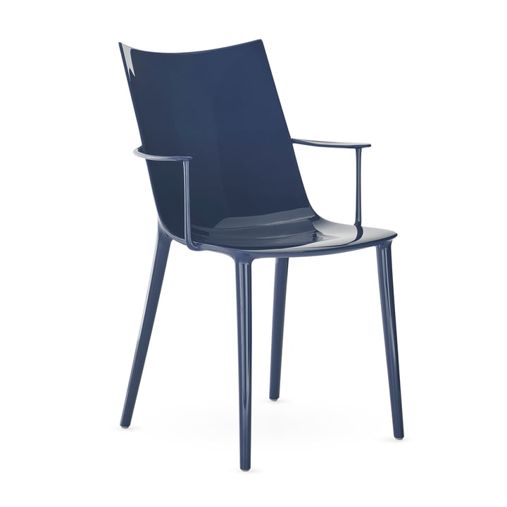 Kartell - H.H.H. chaise avec accoudoirs, bleu