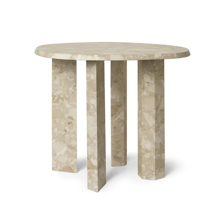Ferm Living - Taula table d'appoint, H 45 x Ø 54,4 cm, marbre, sable