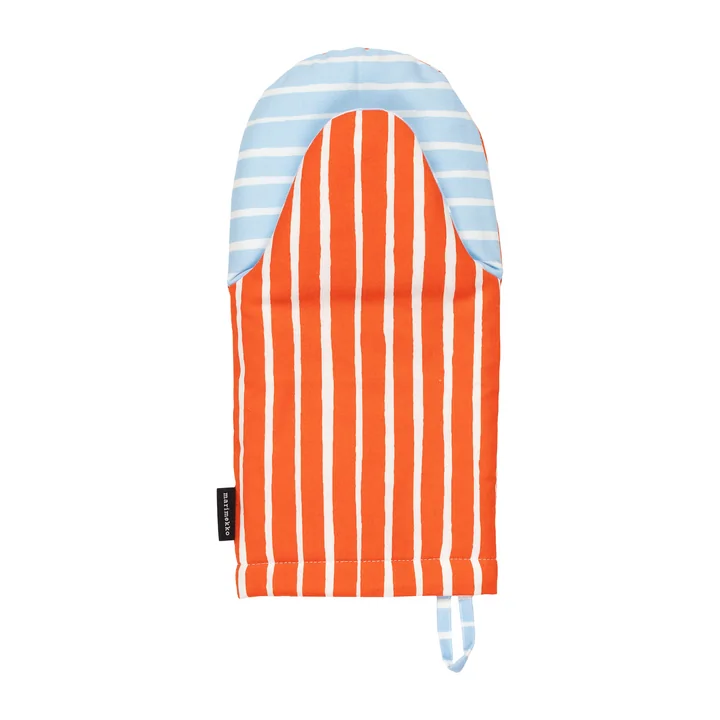 Marimekko - Gant de four, orange / bleu