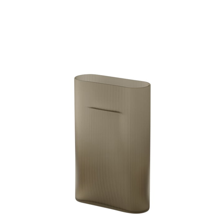 Muuto - Ridge Vase H 35 cm, verre, taupe