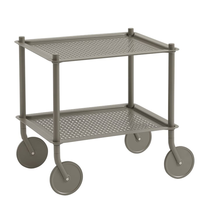 Muuto - Flow Chariot d'appoint, 2 étages, taupe