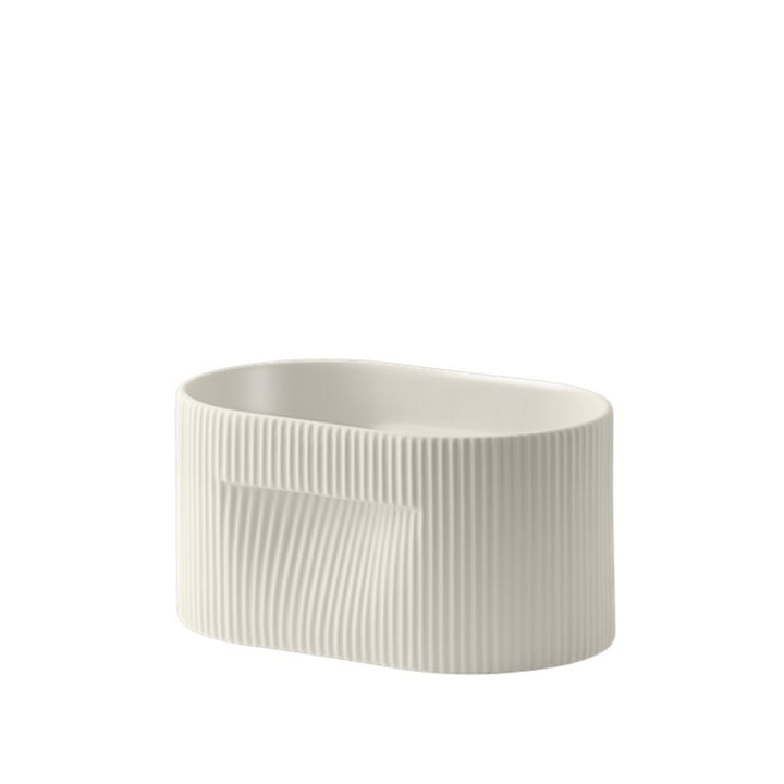 Muuto - Ridge Pot de fleurs, H 13 cm, blanc cassé